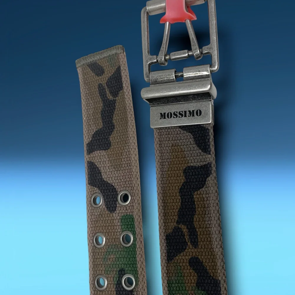 Vintage NEW Y2K Mossimo Men's Sz XL Reversible Camouflage/Tan Twill Belt NWT